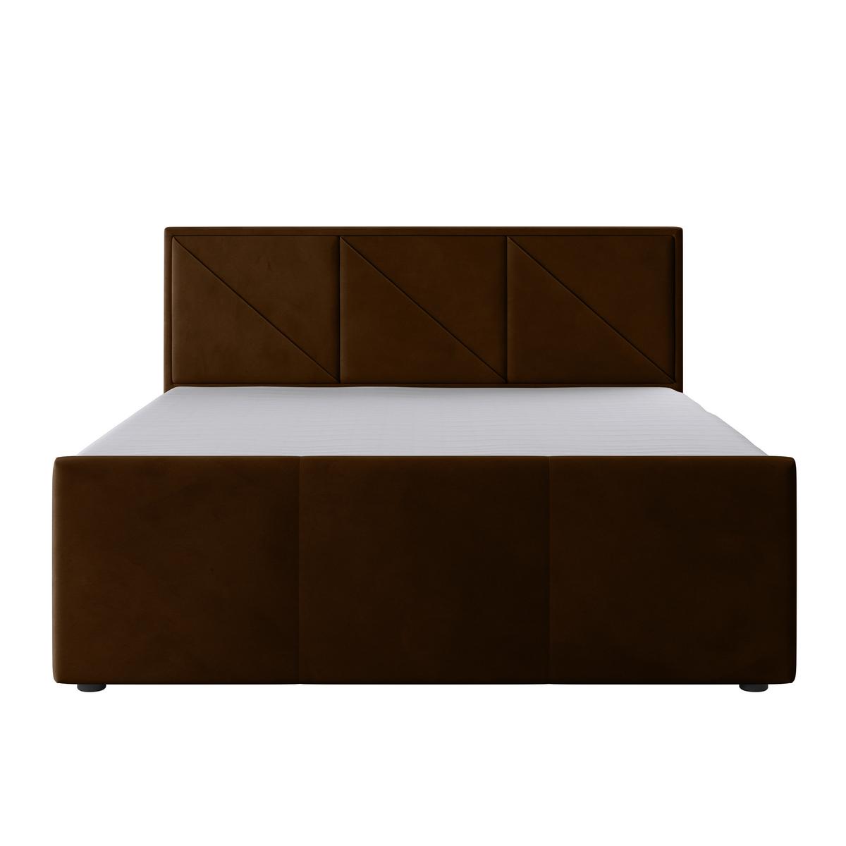 Boxspringbett mit Bettkasten Bologna 180x200 cm Braun - Schwarz/Braun, MODERN, Karton/Holzwerkstoff (180/200cm) - MID.YOU