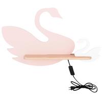 Kinderwandleuchte 21-05557 Swan - Pink/Weiß, Basics, Holz/Holzwerkstoff (27/12/31cm)