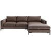 Ecksofa Packo Braun S: 265x160 cm - Schwarz/Braun, Design, Textil (265/160cm) - Livetastic