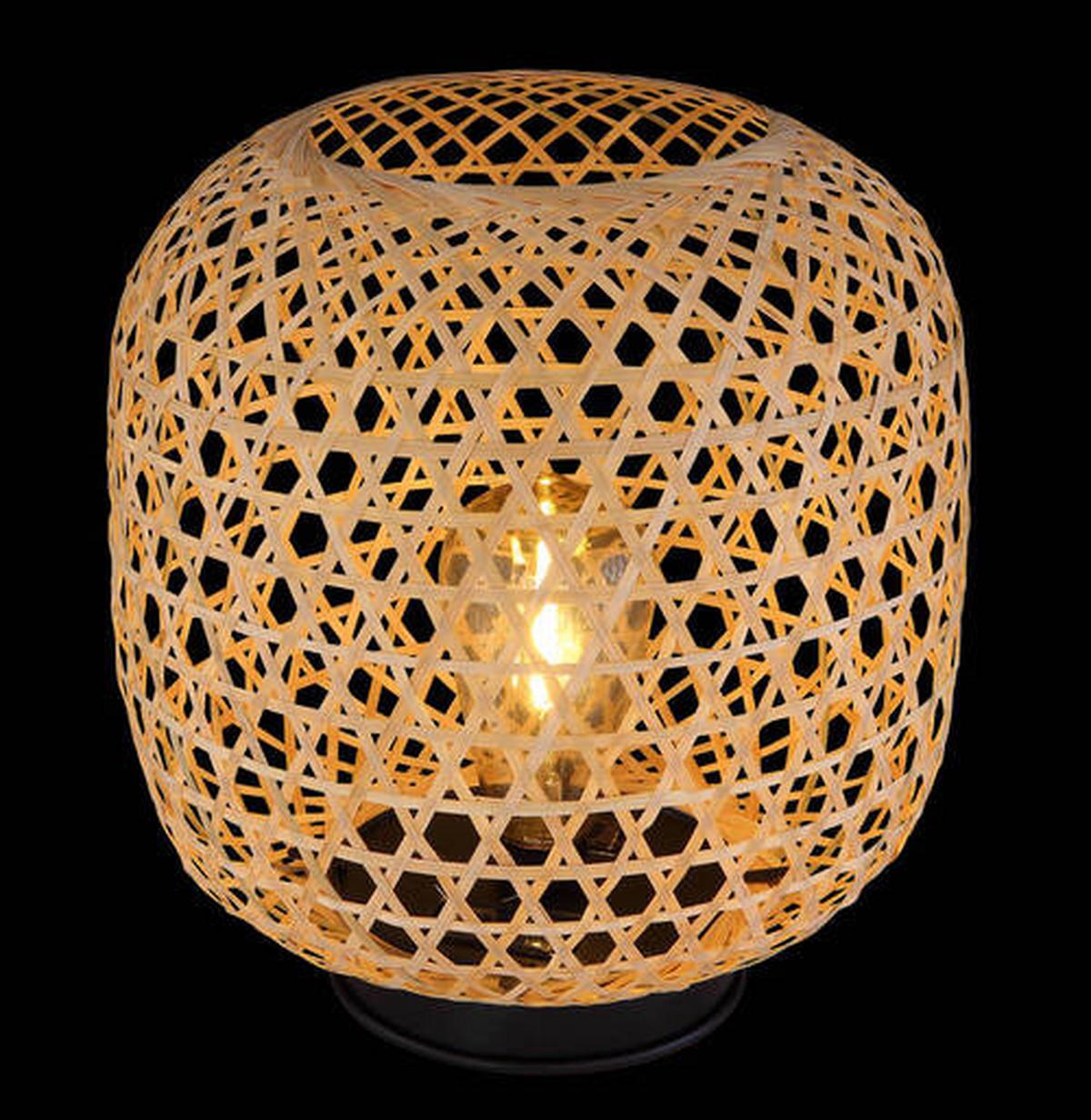 Solarleuchte 36671 - Dunkelbraun/Braun, KONVENTIONELL, Naturmaterialien/Metall (23,5/27cm) - Globo