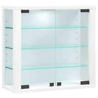 Hängevitrine Vitrosa Weiß B: 43 cm - Weiß, Design, Glas/Holzwerkstoff (43/40/18cm) - MID.YOU