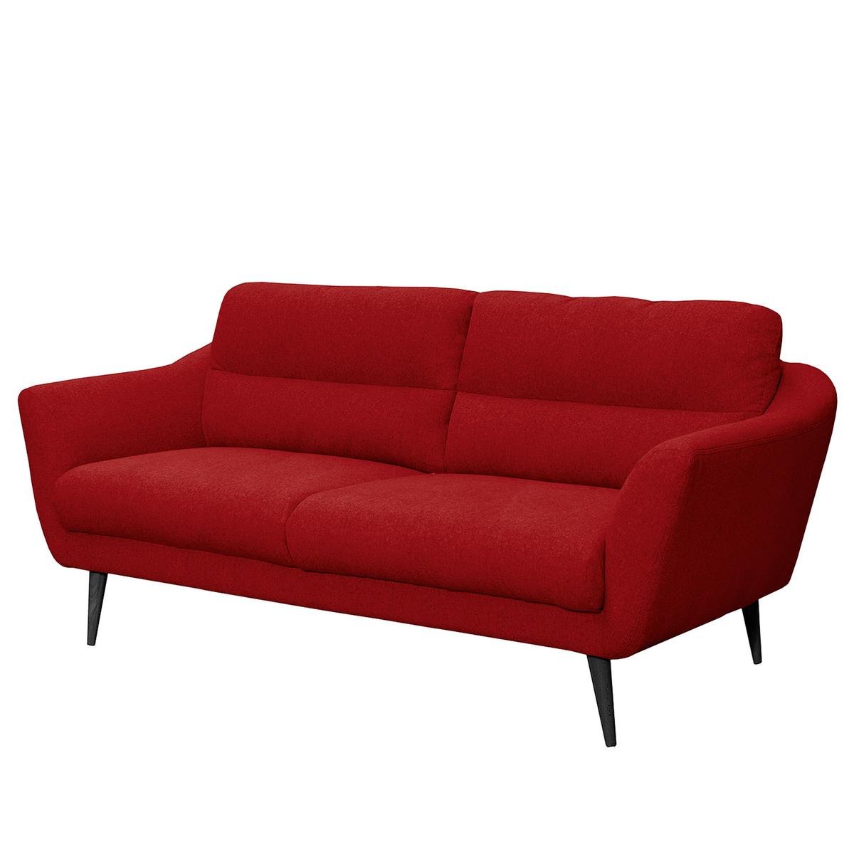 2,5-Sitzer Tromso Rot B: 187 cm - Rot/Schwarz, Design, Textil (187/87/88cm) - Livetastic