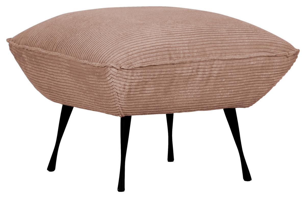 Hocker Lorris - Schwarz/Rosa, KONVENTIONELL, Textil (60/49/53cm) - MID.YOU