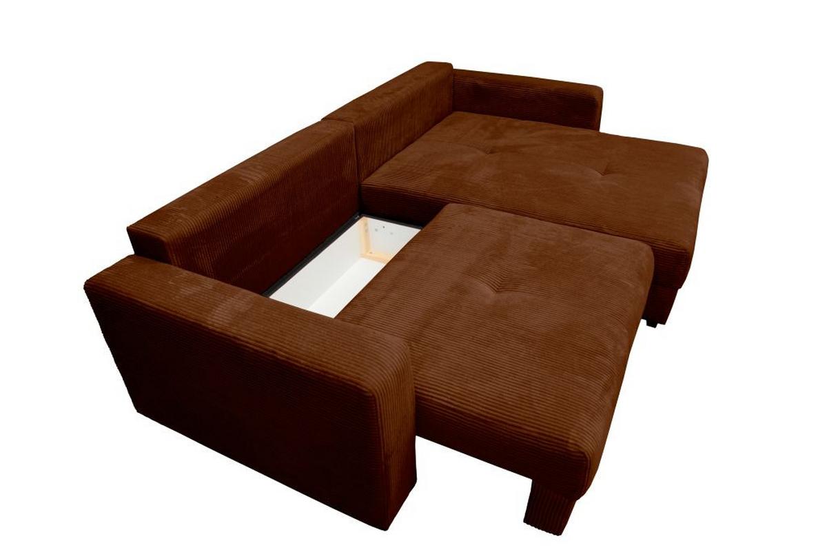 Rohová sedačka XELA, sezení boxspring., karamel.m. - černá/karamel, Moderní, textil (265/170cm)