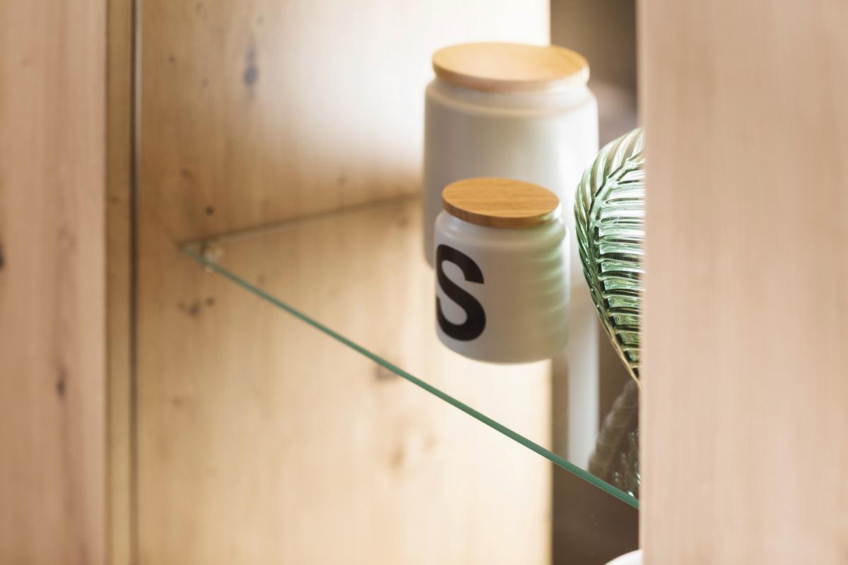 Highboard B: 153 cm Buenos Aires Anthrazit/Eichefarben - Eichefarben/Anthrazit, Design, Glas/Holzwerkstoff (153/143/38cm) - MID.YOU