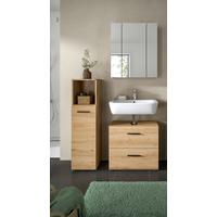 Badezimmer Ice Eiche Artisan Dekor B: 90cm - Schwarz/Eiche Artisan, Basics, Holzwerkstoff (90cm) - MID.YOU
