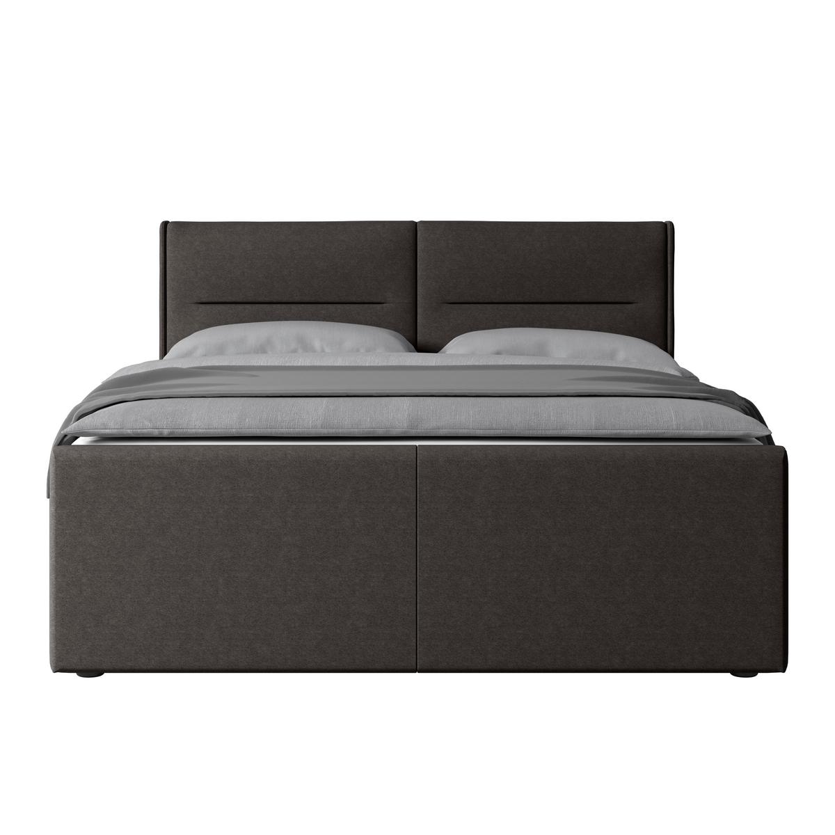 Boxspringbett Mit Bettkasten Kyoto Anthrazit 180x200 - Anthrazit, MODERN, Holz/Kunststoff (180/200cm) - MID.YOU