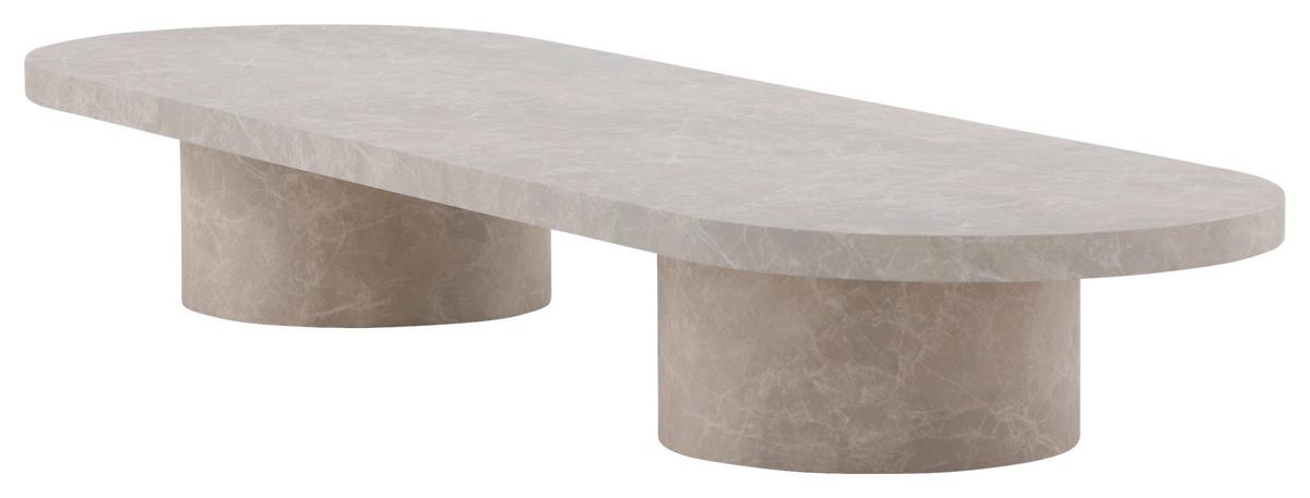 Couchtisch Narvik - Beige, Design, Holz (190/60/25cm) - Livetastic