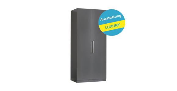 Drehtürenschrank mit Schubladen 91cm Unit Anthrazit - Anthrazit, MODERN, Holzwerkstoff (91,1/210/58,3cm) - Ondega