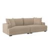 Megasofa Pelle-Megasofa - Wengefarben/Beige, Trend, Textil (261/124cm) - Luca Bessoni