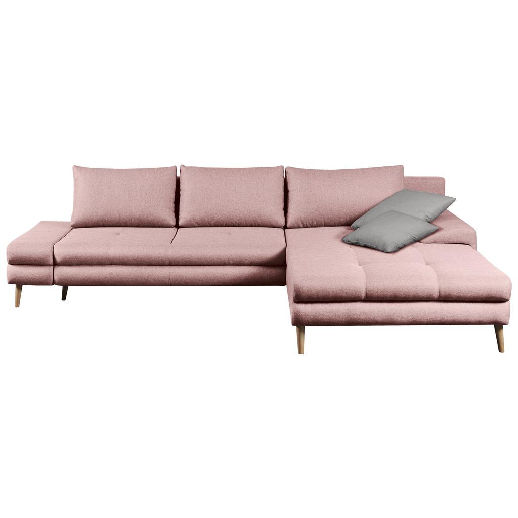 Ecksofa mit Schlaffunktion & Bettkasten Floby Rosa