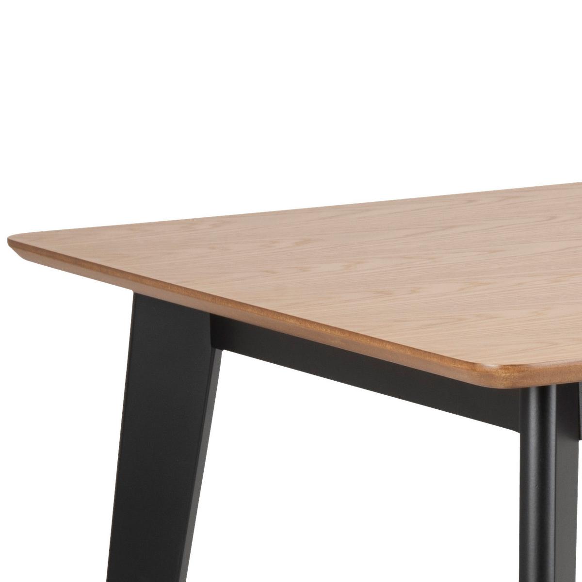Esstisch Roxby 120x80 Cm Eiche Dekor/schwarz - Eichefarben/Schwarz, KONVENTIONELL, Holzwerkstoff (120/80/76cm) - Livetastic