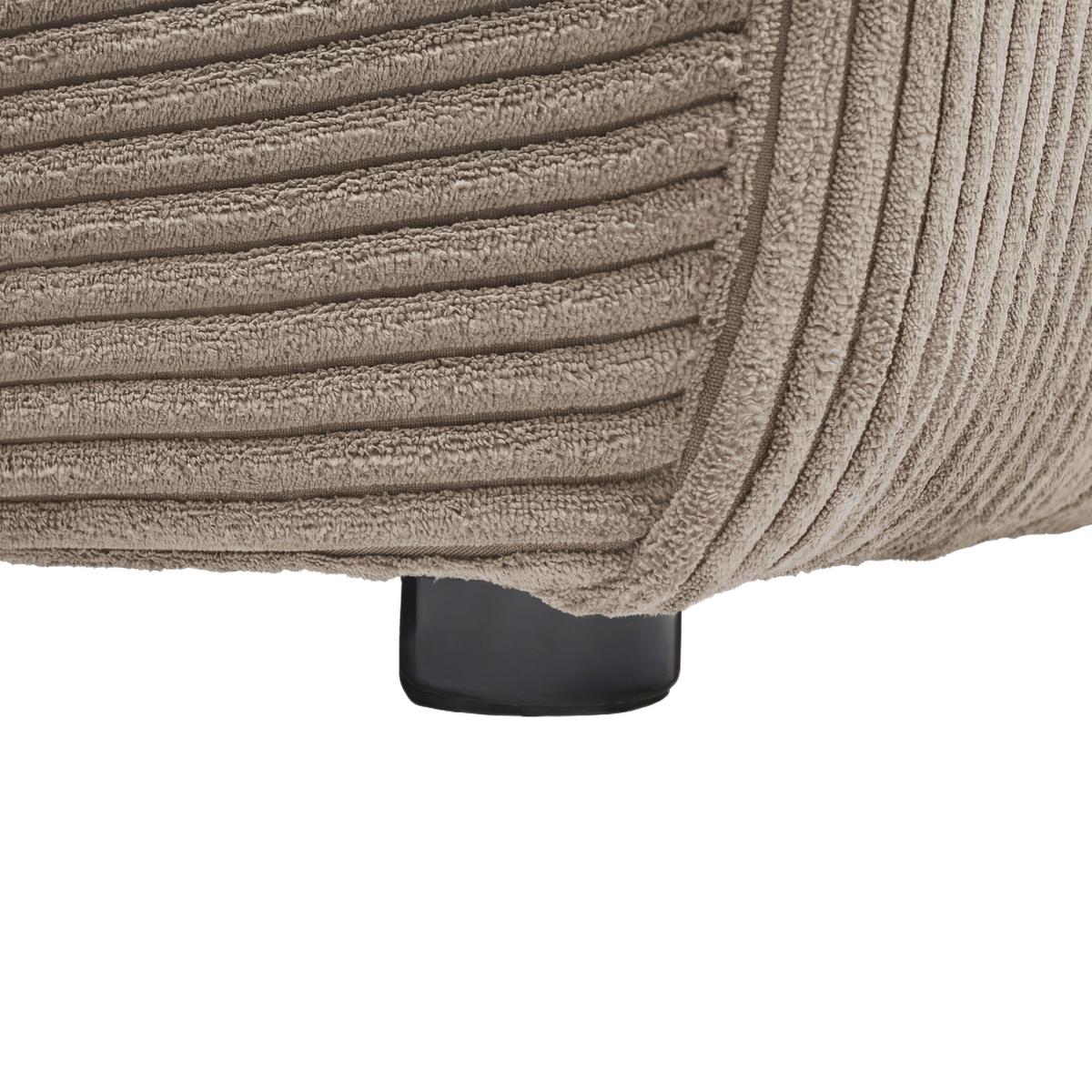 Rohová sedačka DAVE, obojstranná,sivohnedý menč. - taupe, Modern, textil (227/146cm) - Based