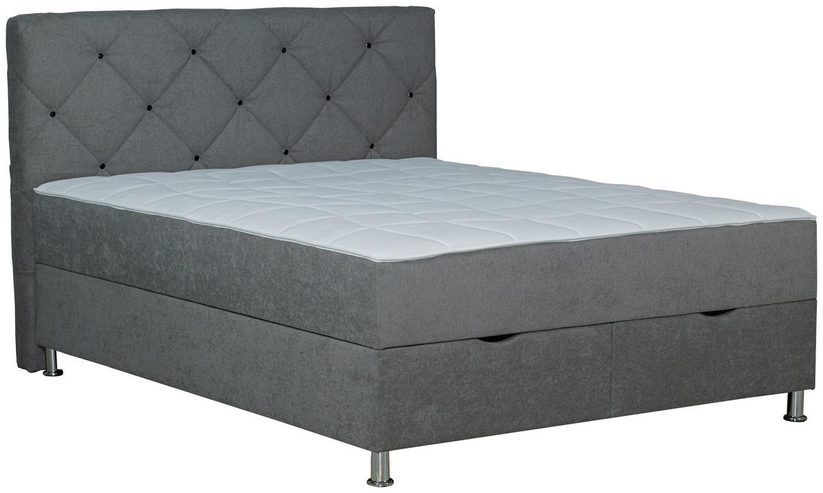 Box-ágy Black Diamond - szürke, Design, textil (180/200cm) - Modern Living