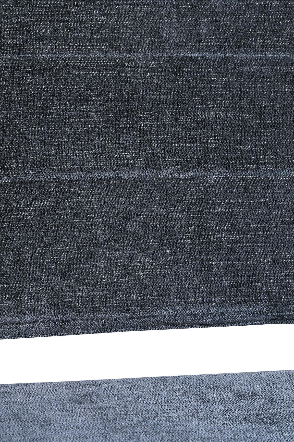 Eckbank Dunkelgrau Hausvik 142,5x187 Cm - Dunkelgrau/Nickelfarben, MODERN, Textil/Metall (142,5/187cm) - MID.YOU