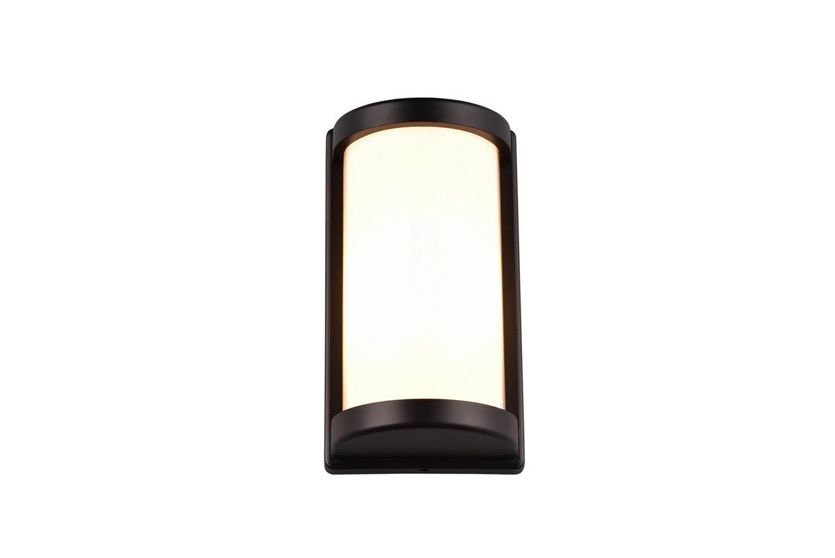 AUßENWANDLEUCHTE 10W, Schwarz, Weiß - Schwarz/Weiß, Design, Kunststoff/Metall (26,5/14,5/10cm)
