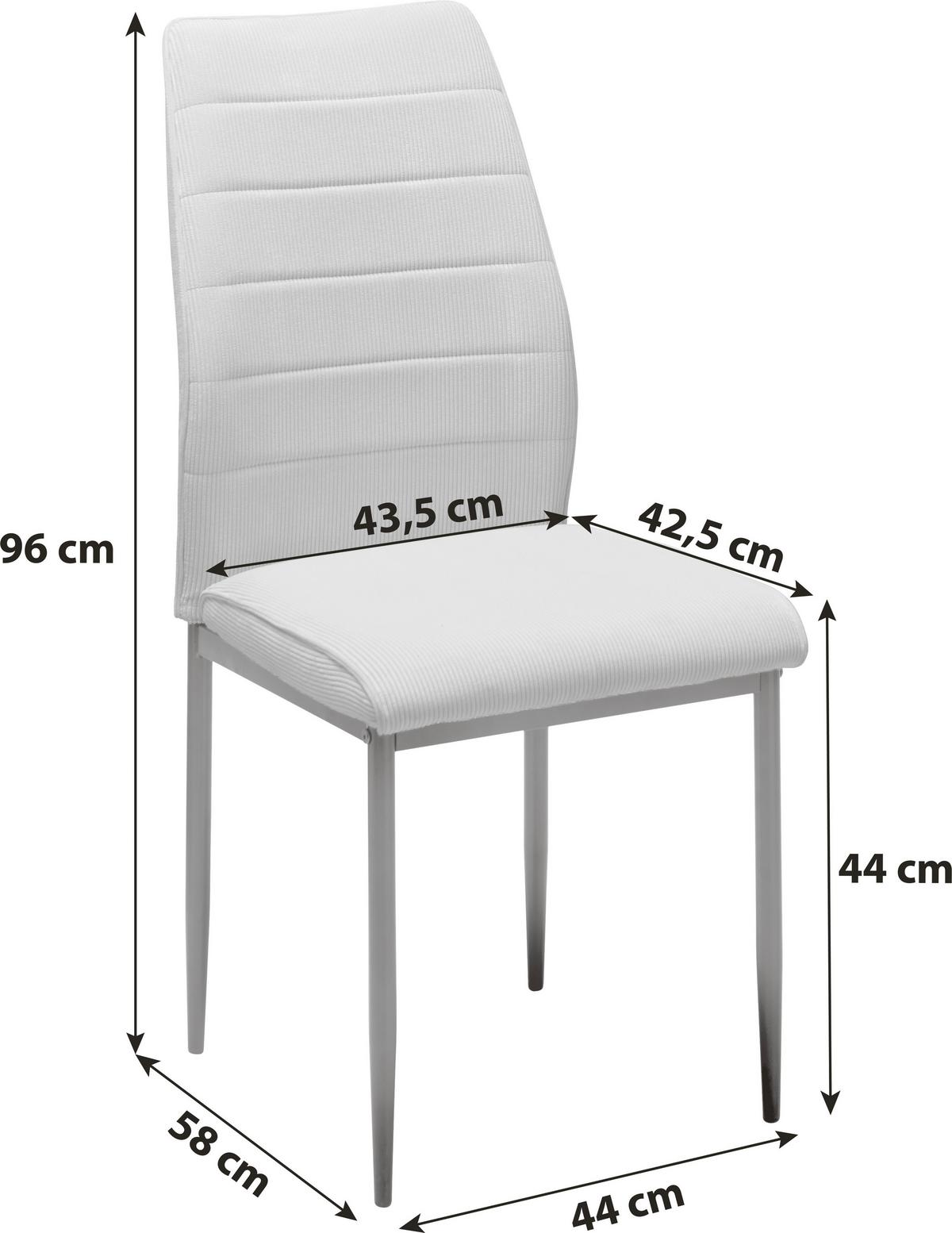 Stuhl Ratford - Beige/Schwarz, LIFESTYLE, Textil/Metall (44/96/58cm) - Livetastic