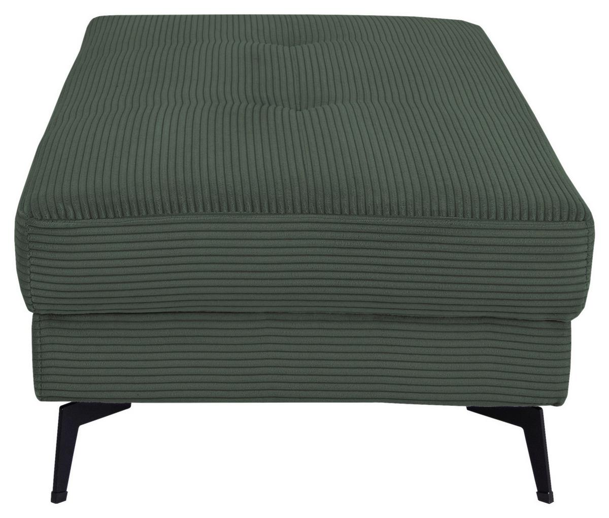 Hocker Zero Dunkelgrün B: 140 cm - Dunkelgrün/Schwarz, Trend, Textil (140/46/80cm)