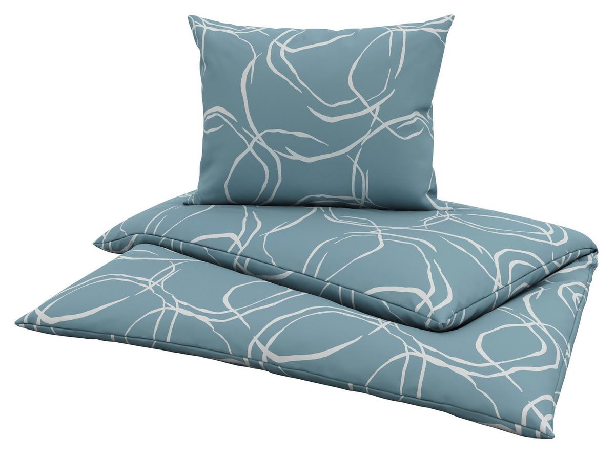Bettwäsche Stones - Blau, MODERN, Textil - Luca Bessoni