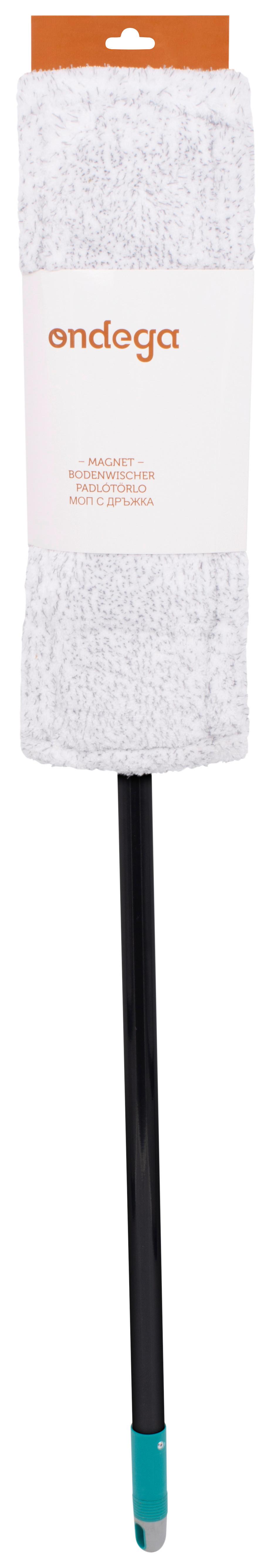 Bodenwischer Magnet Mit Teleskopstiel - Blau/Grün, KONVENTIONELL, Textil/Metall (100/15/8cm) - Ondega