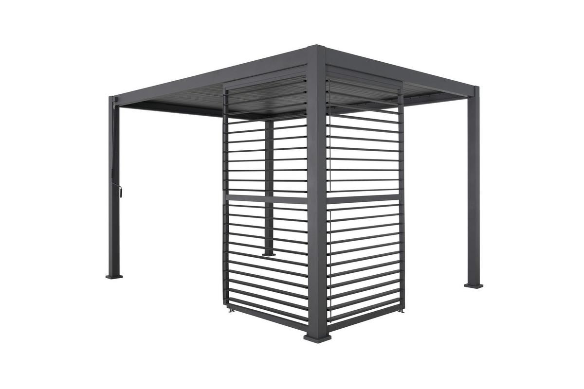 Lamellenteil Deluxe/Classic Anthrazit - verstellbar - Anthrazit, MODERN, Metall (123/240/10cm) - Gardenson