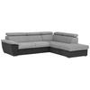 Ecksofa Mit Schlaffunktion Antero Und Bettkasten Hellgrau - Chromfarben/Silberfarben, Design, Textil (262/216cm) - Livetastic