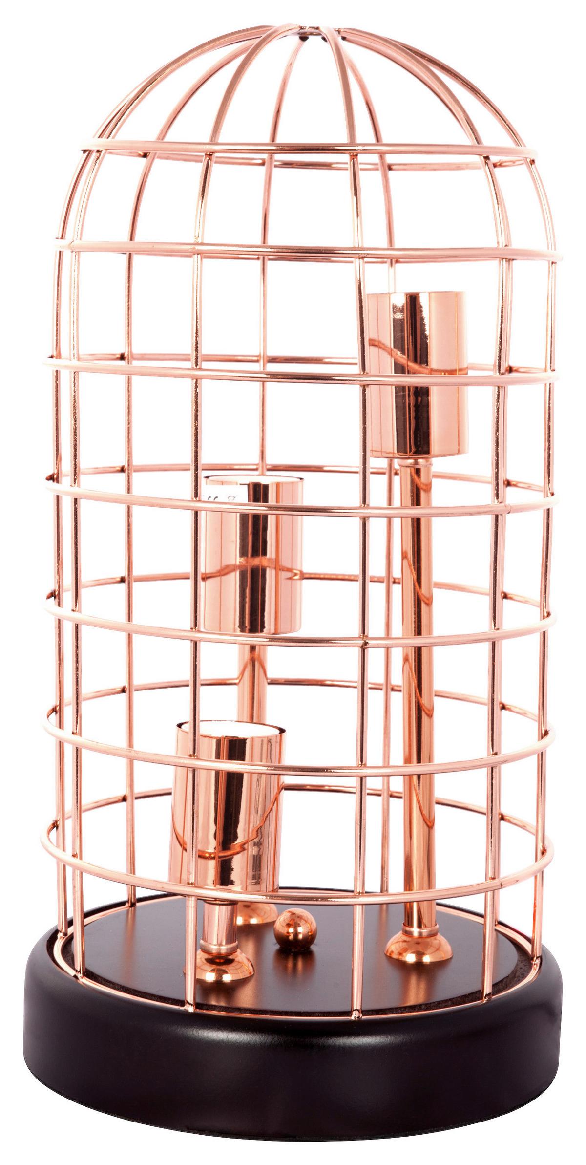 Tischleuchte Kepler 510 Kupfer - Kupferfarben, Trend, Holz/Metall (40/21/21cm) - Kayoom