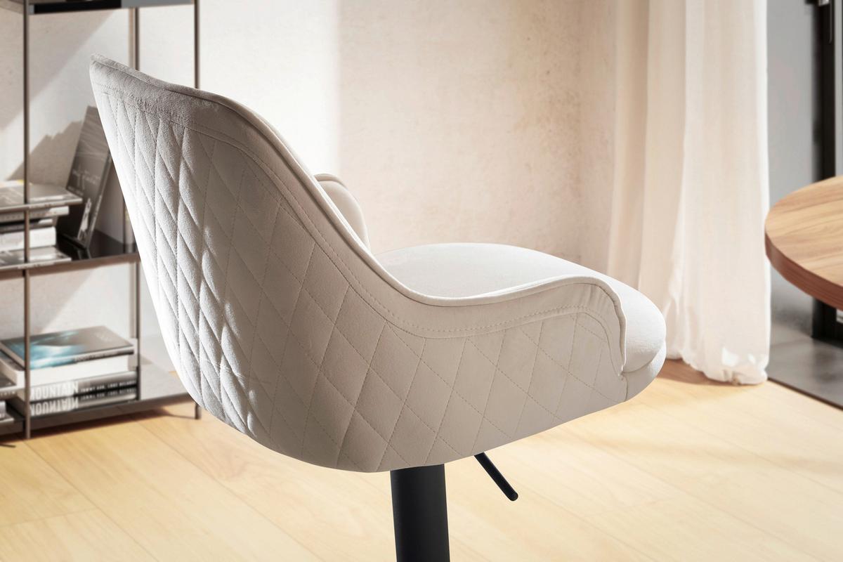 BAROVÁ STOLIČKA BÉŽOVÁ - čierna/béžová, Design, kov/textil (45/106/45cm) - MID.YOU