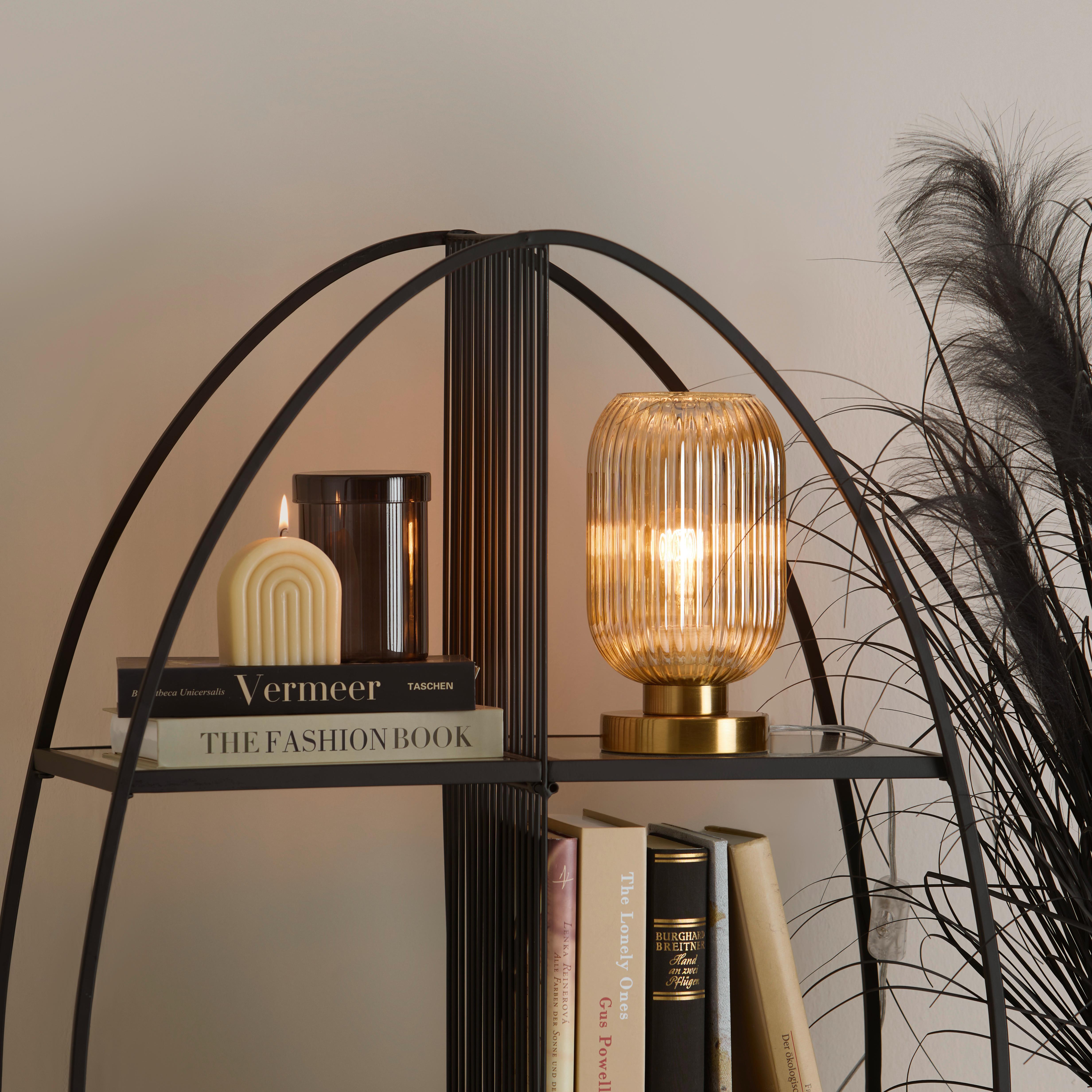 STOLNÁ LAMPA EXI - mosadzná, Modern, kov/plast (14/24cm) - Mömax