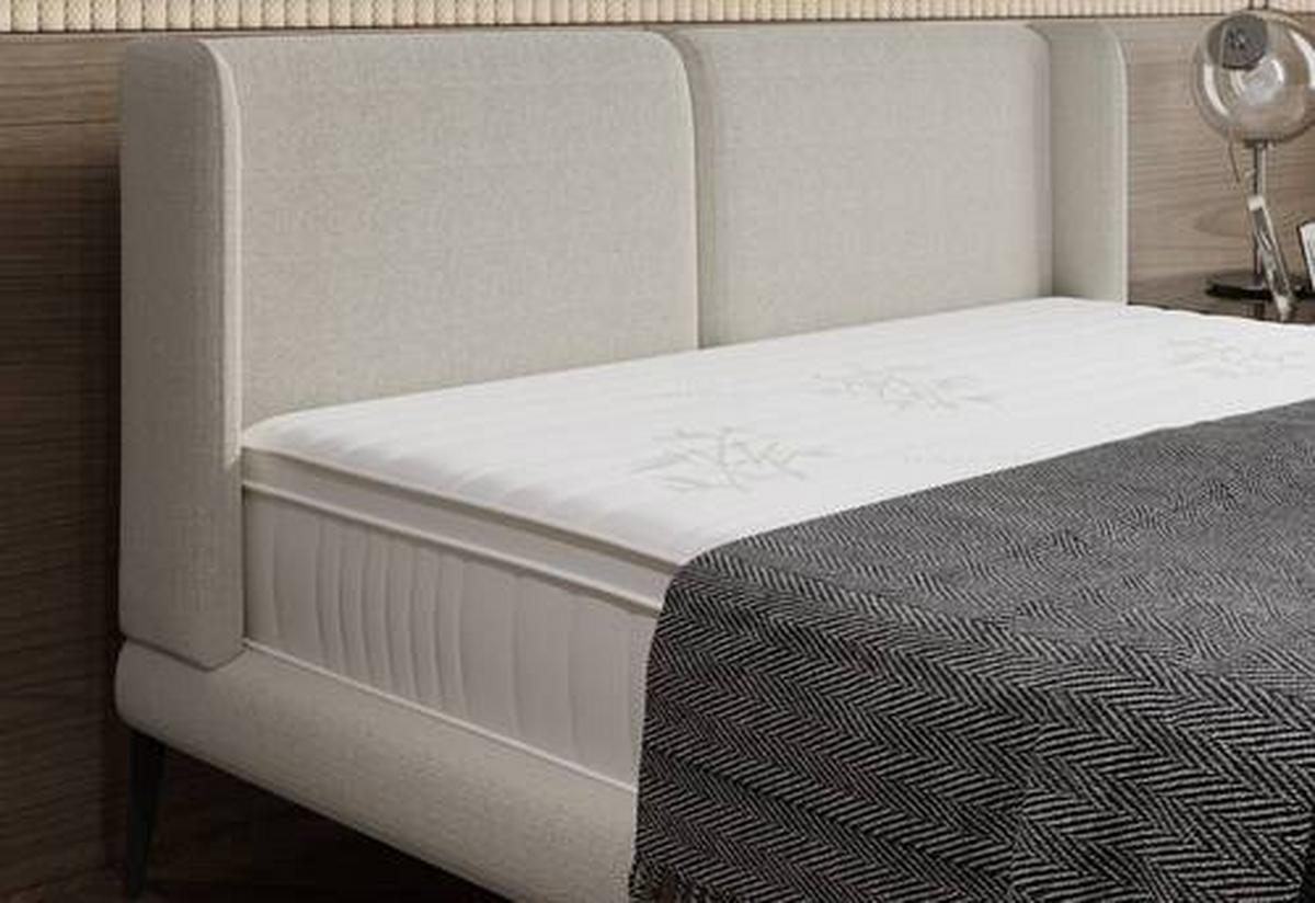 Polsterbett Tessina Now Or Never - Creme/Schwarz, MODERN, Textil (180/200cm) - Livetastic