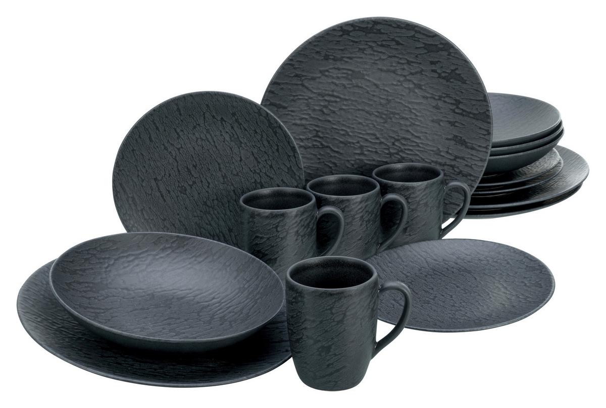 Kombinovaná souprava 16-dílné - černá, Trend, keramika - Creatable
