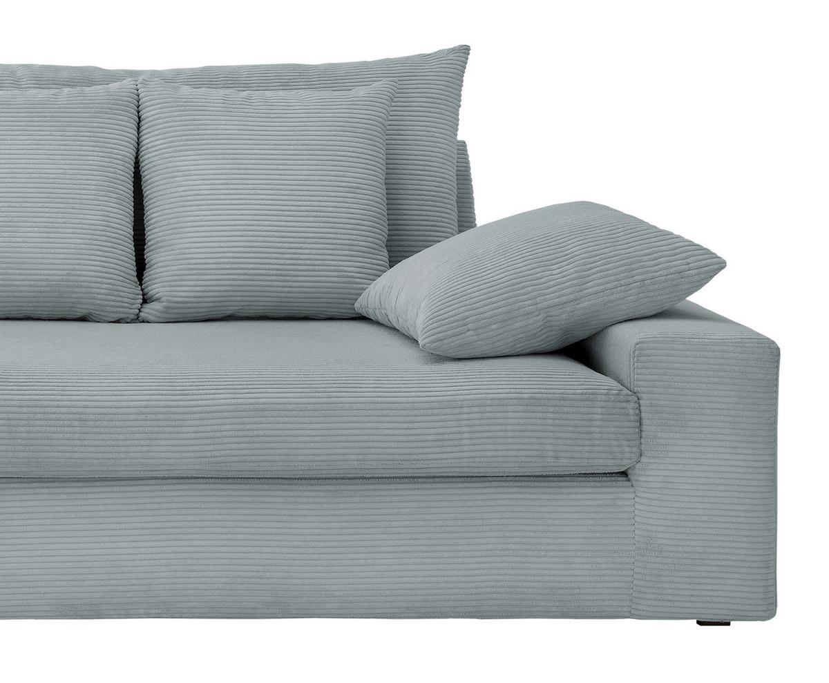 Viersitzer-Sofa Avellino Hellblau B: 308 cm - Schwarz/Hellblau, MODERN, Textil (308/80/140cm) - Livetastic