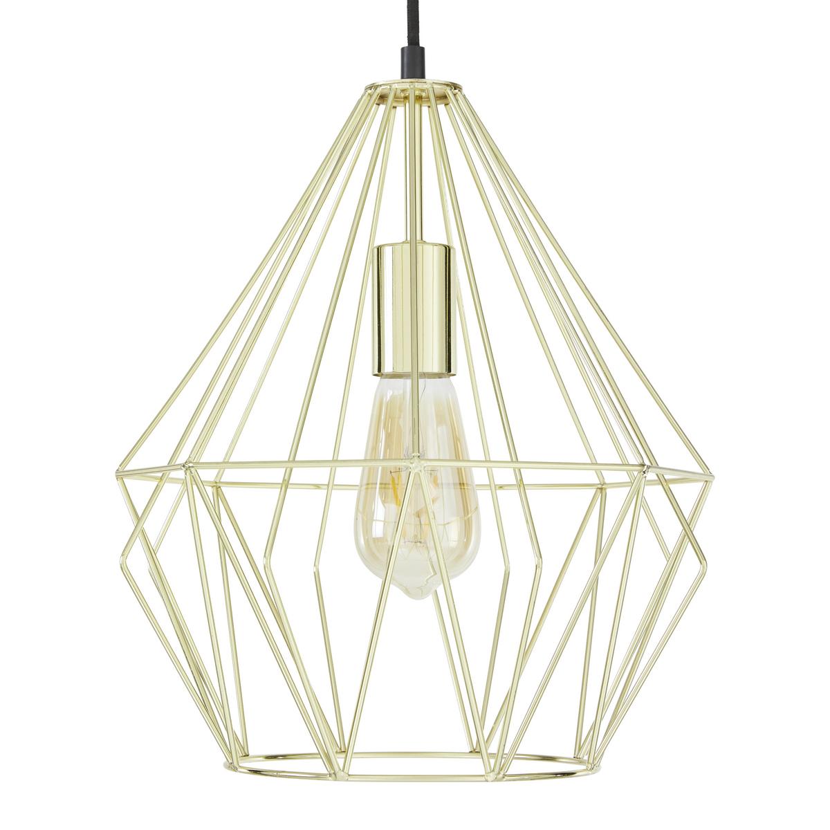 Závesná lampa Skelleton 30/110 cm, 60 Watt - zlatá, kov (30/110cm) - Modern Living