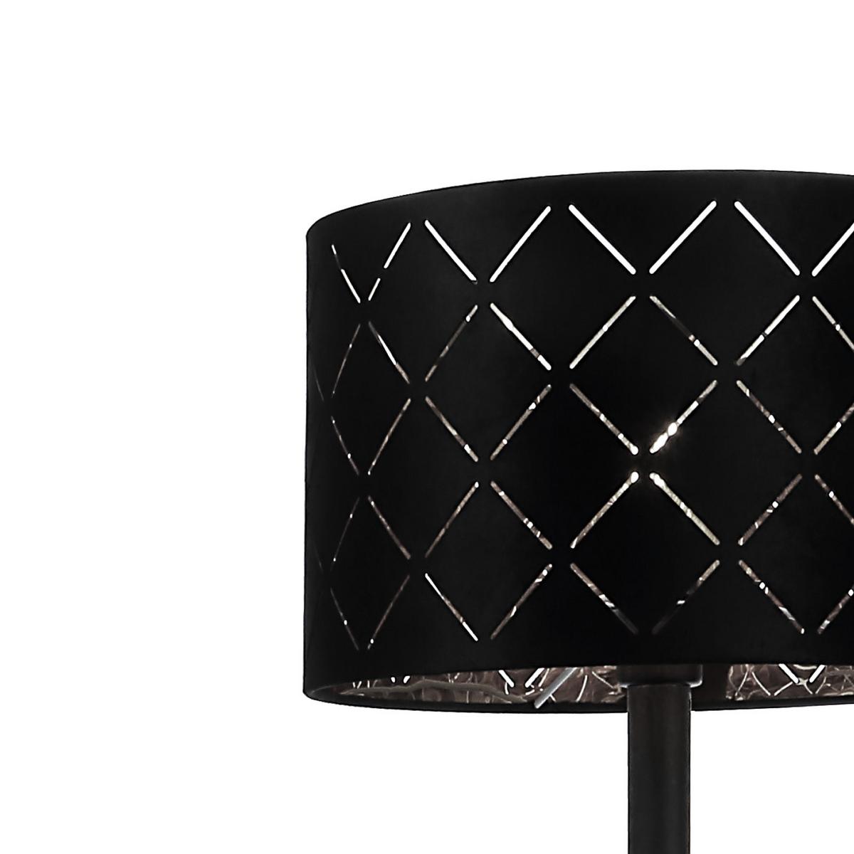 Stehlampe Gabriela Schwarz mit Flexarm und Schalter - Schwarz, ROMANTIK / LANDHAUS, Textil/Metall (35/162cm) - James Wood