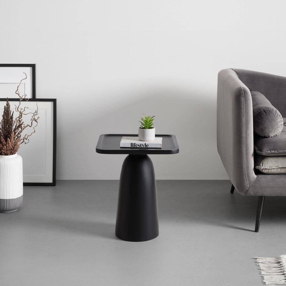 Odkládací stolek Noir, š. 38cm - černá, Moderní, dřevo (38/45/38cm) - Premium Living