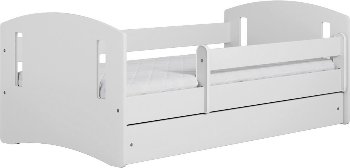 KINDER-/JUNIORBETT Classic Weiß 80x140cm - Birkefarben/Weiß, MODERN, Holz/Holzwerkstoff (80/140cm) - MID.YOU