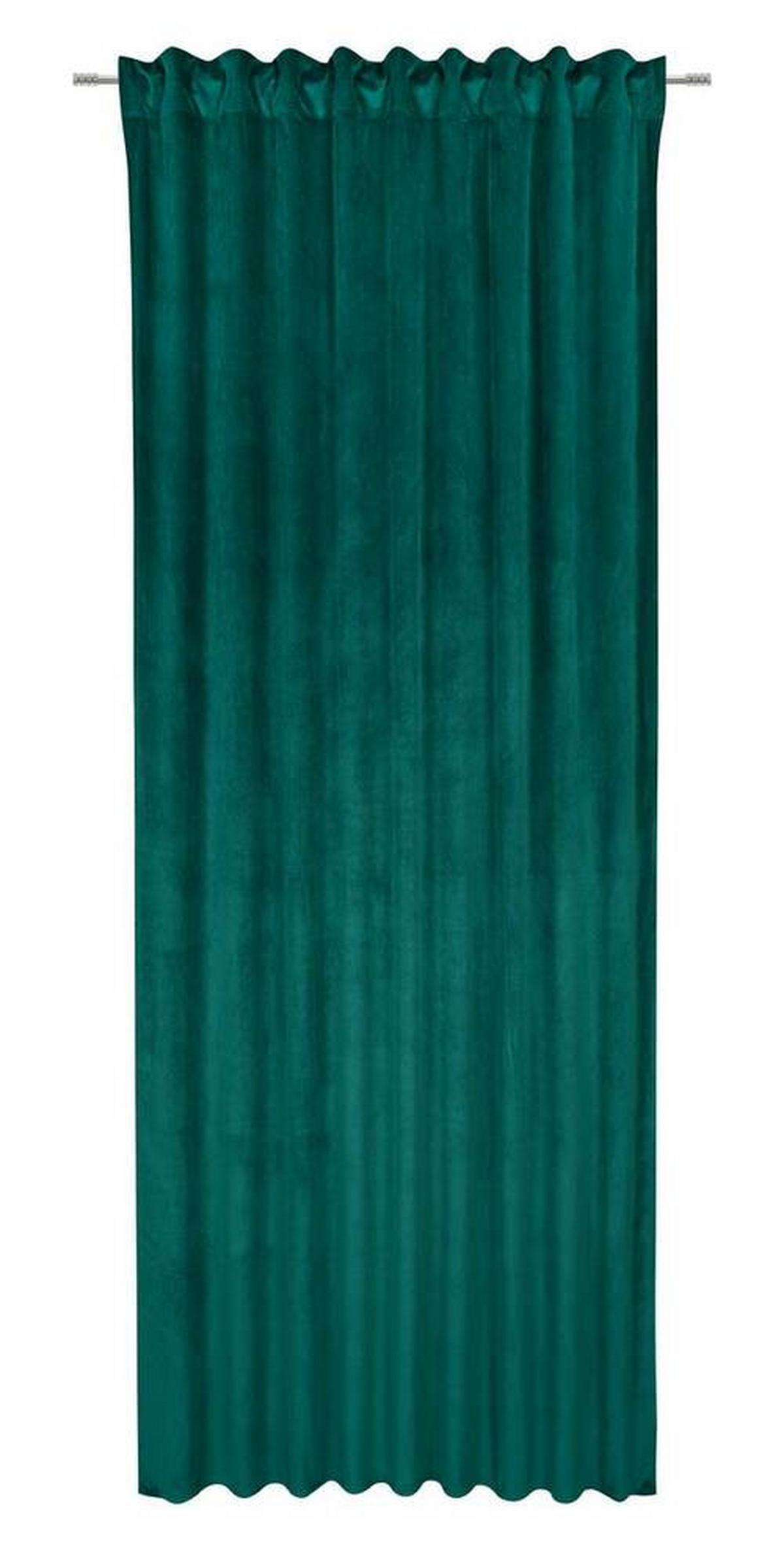 Hotový záves Bianca, 140/245cm, tmavozelená - tmavozelená, Konventionell, textil (140/245cm) - Modern Living