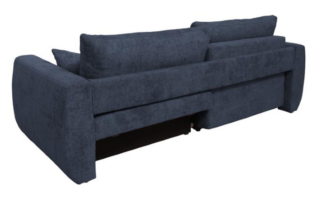 Rozkladacia pohovka BALI, tmavomodrá, s úl. priestorom - čierna/sivá, Modern, drevo/textil (245/74-90/104cm) - Luca Bessoni