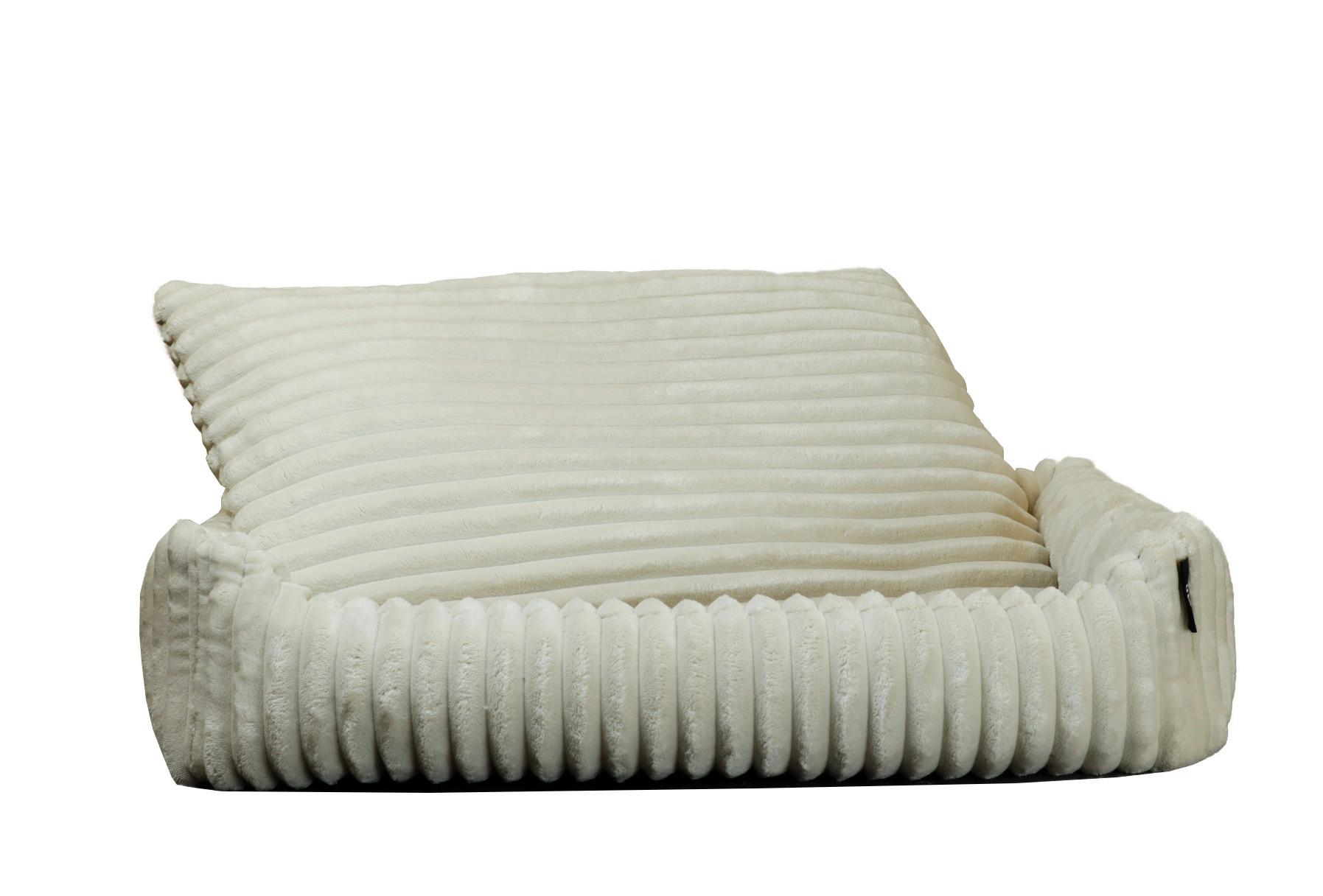 Hundebett Kuschelsofa Deluxe Beige, LxBxH: 70x50x15 cm - Beige, Basics, Textil (70/50/15cm)
