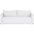 Schlafsofa Giulia - Creme/Schwarz, MODERN, Textil (217/75-95/112cm) - Luca Bessoni