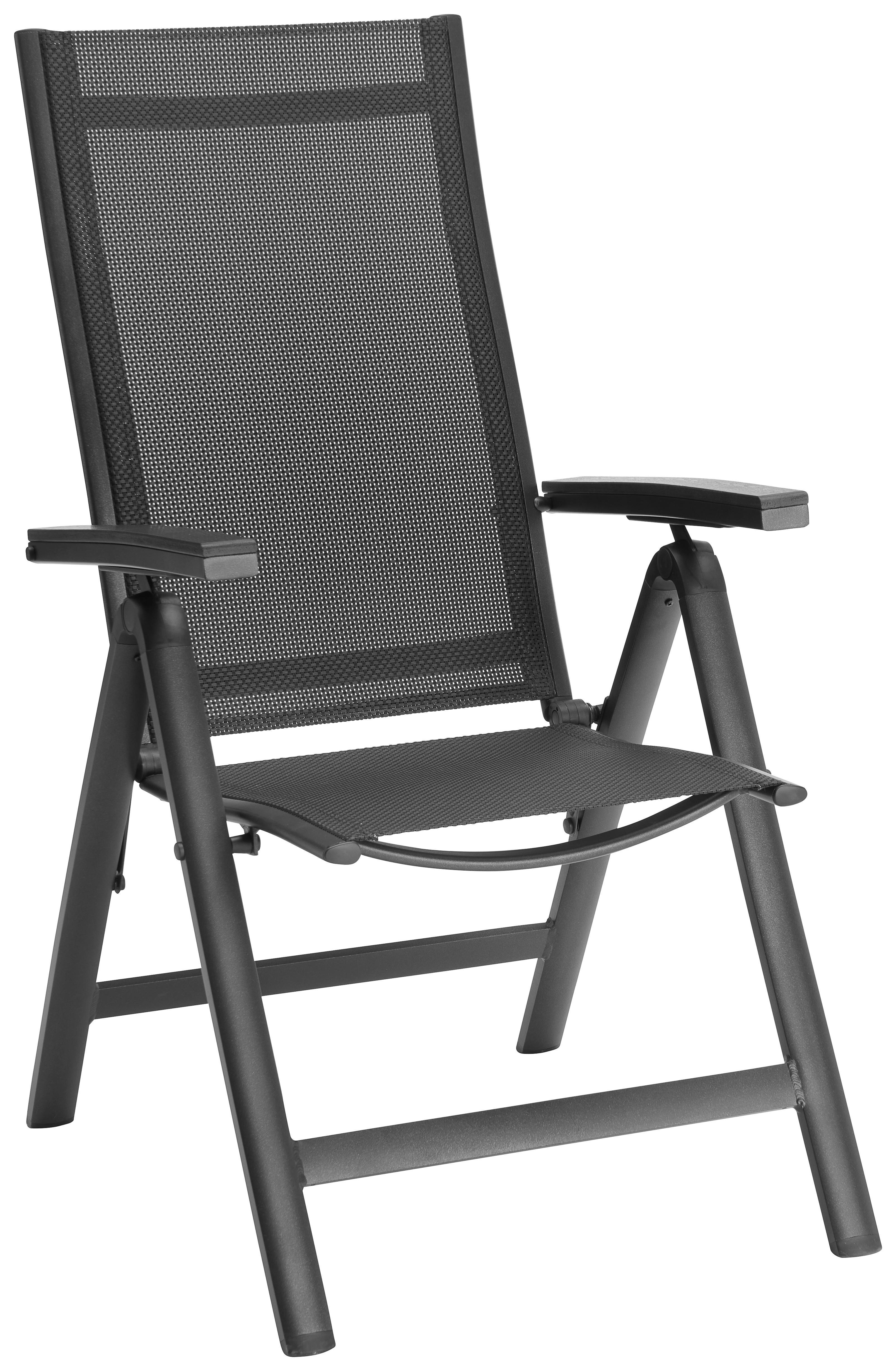 Zahradní Židle Fabian - černá, Moderní, kov/plast (58/110/66cm) - Modern Living