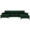Harvey Grün U: 156x339x190 Cm - Schwarz/Grün, Design, Textil (156/339/190cm) - Livetastic