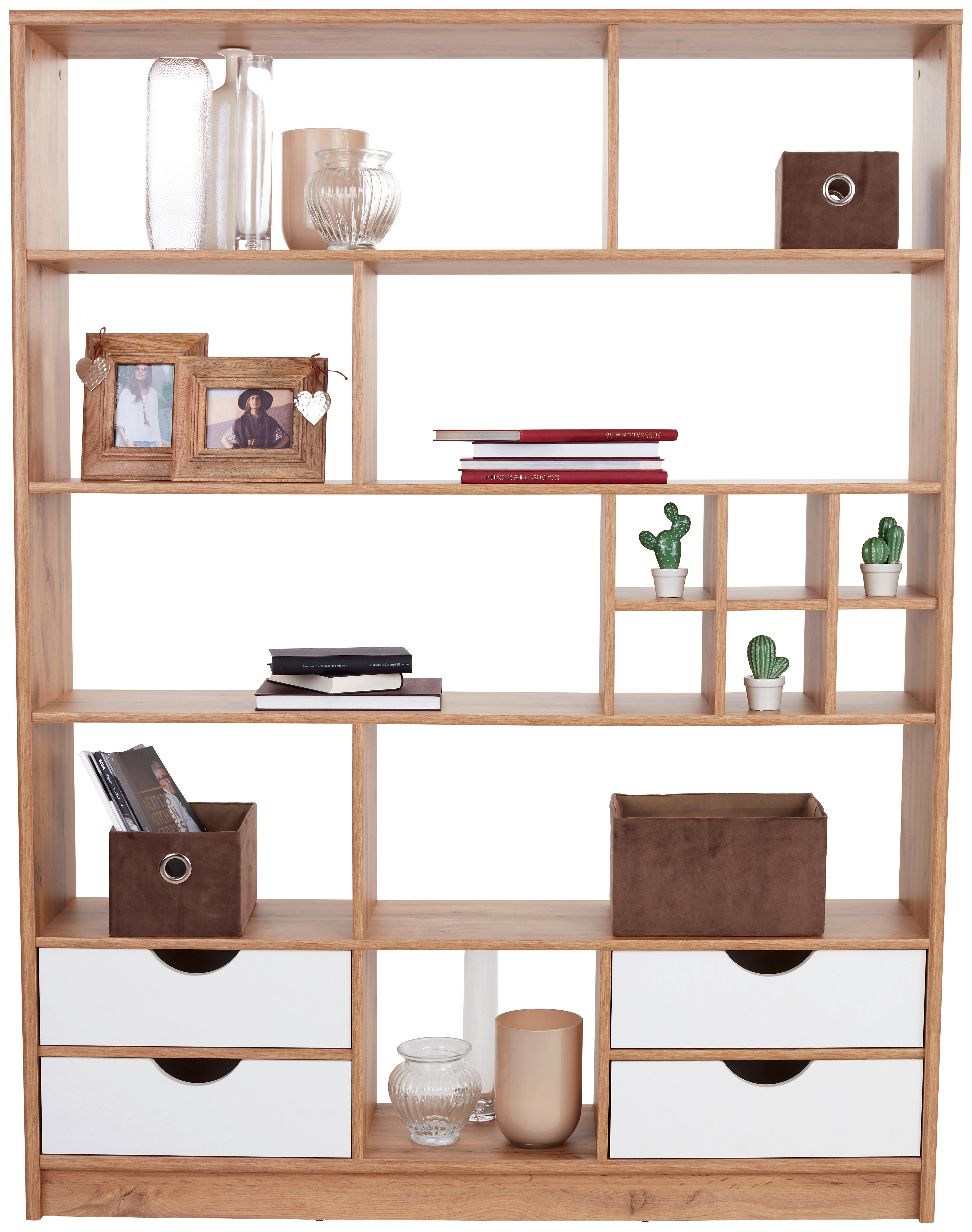 Regal Mit Laden Meggy B 140 Cm, Eiche Dekor - Eichefarben, MODERN, Holz (140/184/32cm)