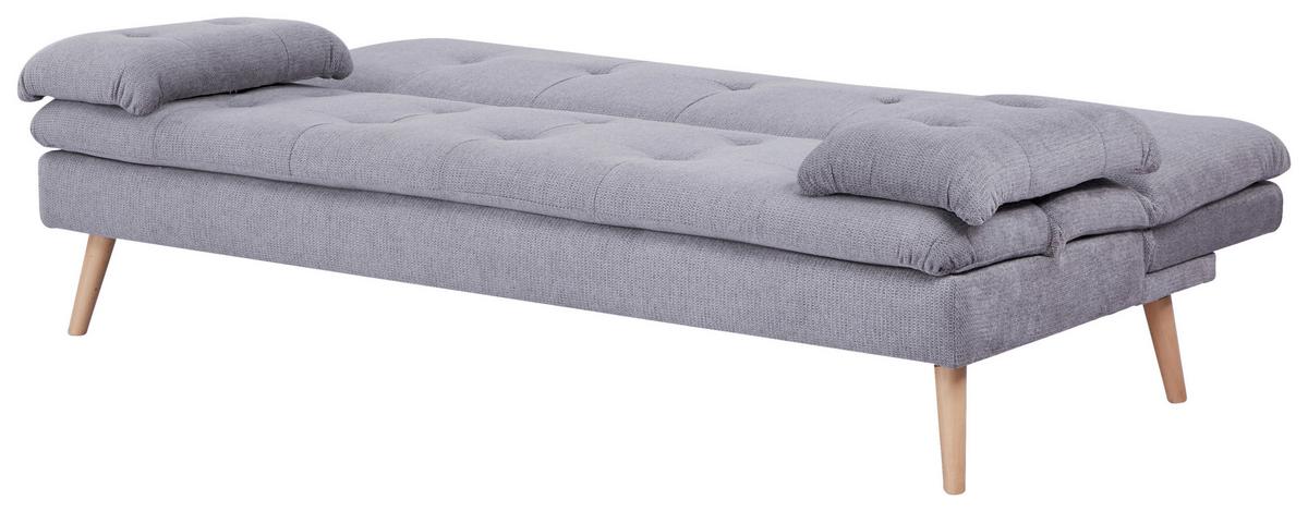 Schlafsofa Armano Grau B: 190 Cm - Naturfarben/Grau, Basics, Holz/Textil (190/83/87cm) - P & B