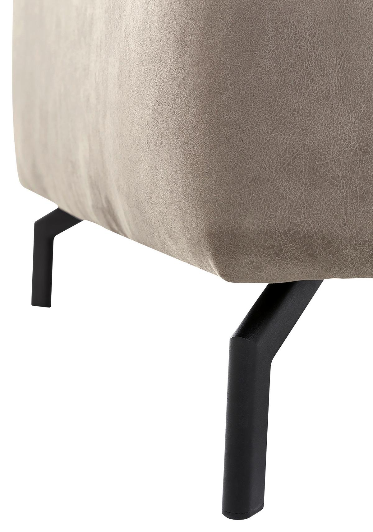 Ecksofa California - Beige/Schwarz, MODERN, Textil (305/233cm) - Trendmanufaktur