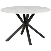 Esstisch Birmingham - Schwarz/Weiß, LIFESTYLE, Keramik/Metall (118/76/118cm) - MID.YOU