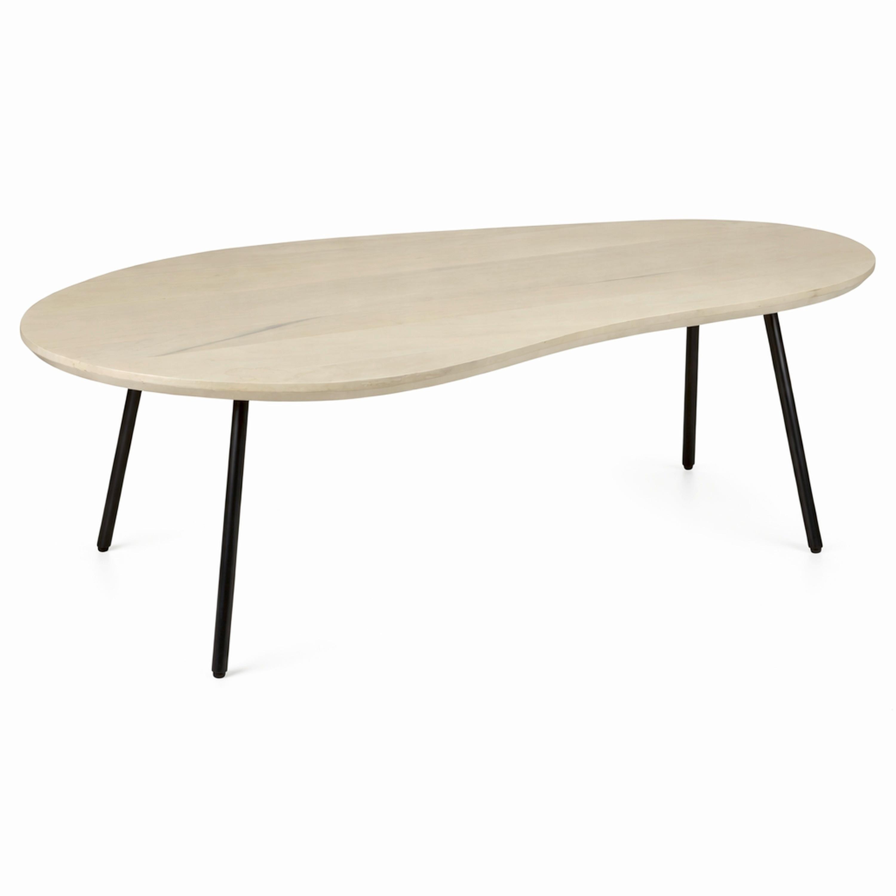 COUCHTISCH Weiß B: 122cm - Schwarz/Weiß, Design, Holz/Metall (122/63/36cm) - MID.YOU