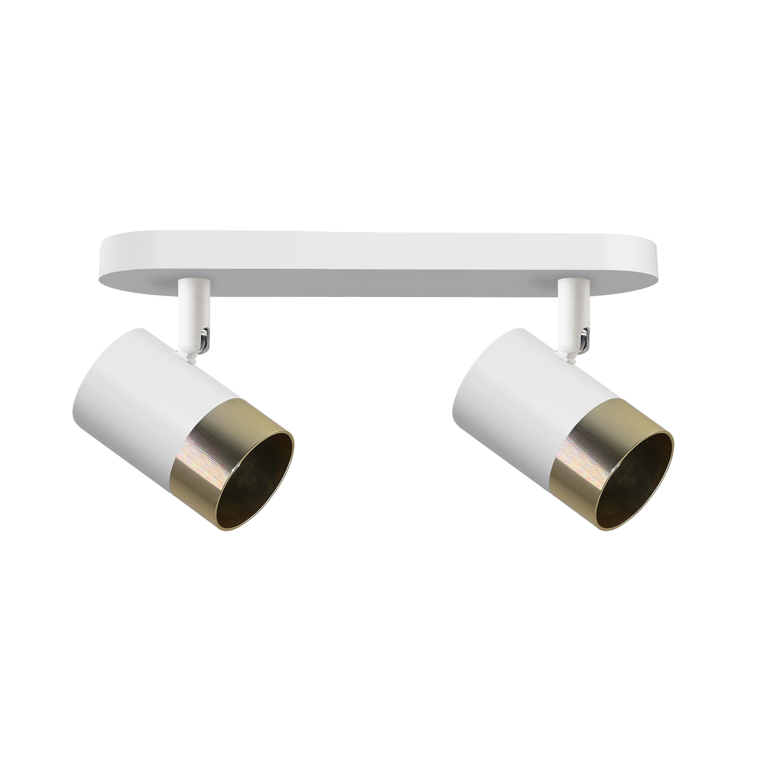 Strahler 92-27467 Tobi - Goldfarben/Weiß, Design, Metall (34/5.5/14cm)