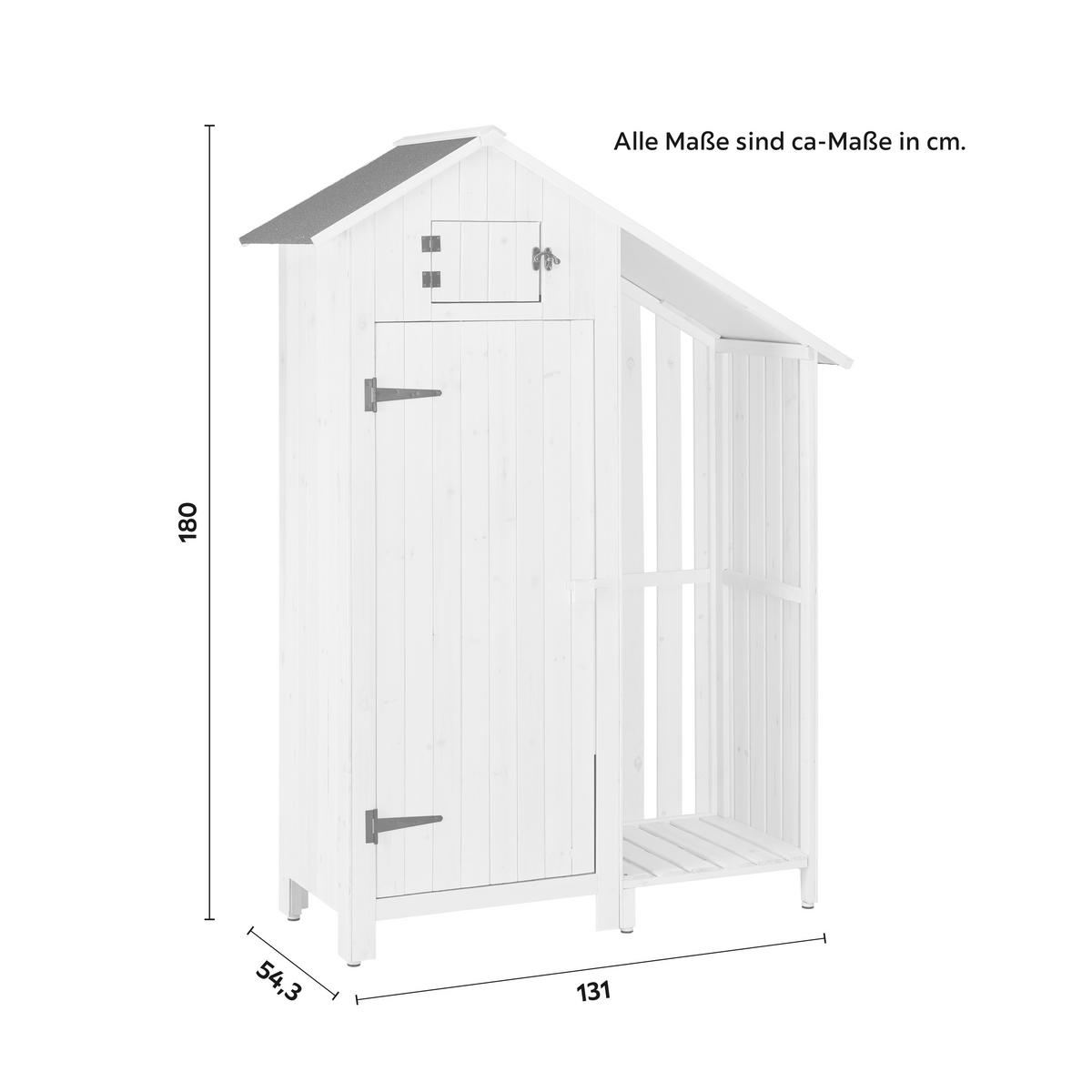 Domek na nářadí MARIANNA šedá - šedá, Moderní, dřevo (131/180/54,3cm) - Bessagi Garden