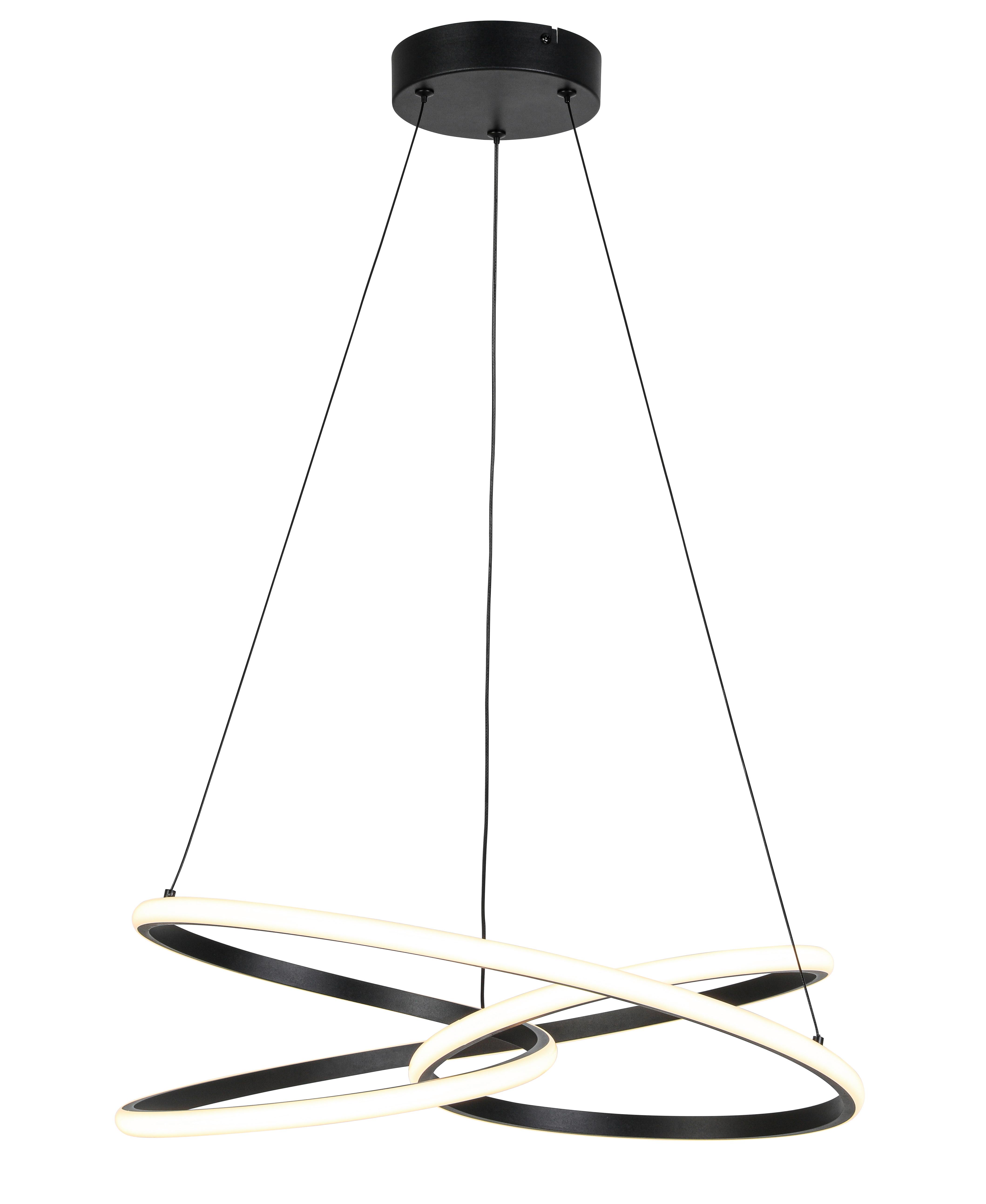 ZÁVĚSNÉ LED SVÍTIDLO MOFER -AKT- - černá, Moderní, kov/plast (50/120/120cm) - Premium Living